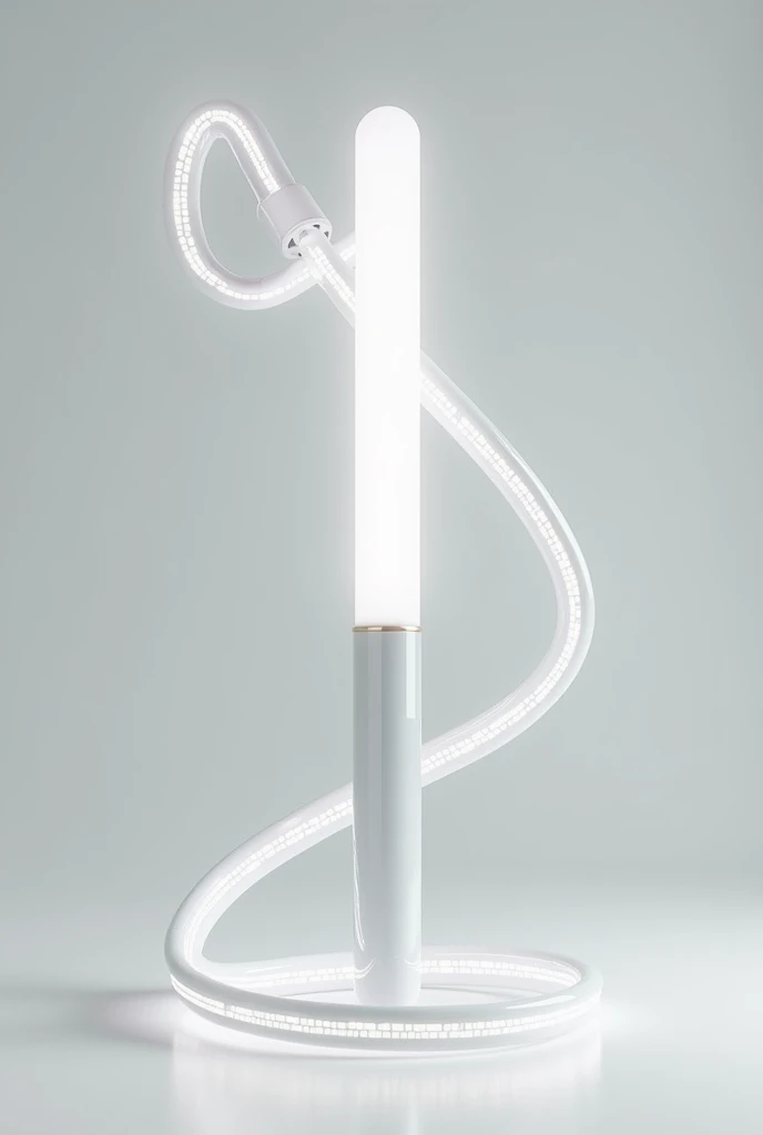 Detailed Kpop LightStick White Glossy Cable Shapes
