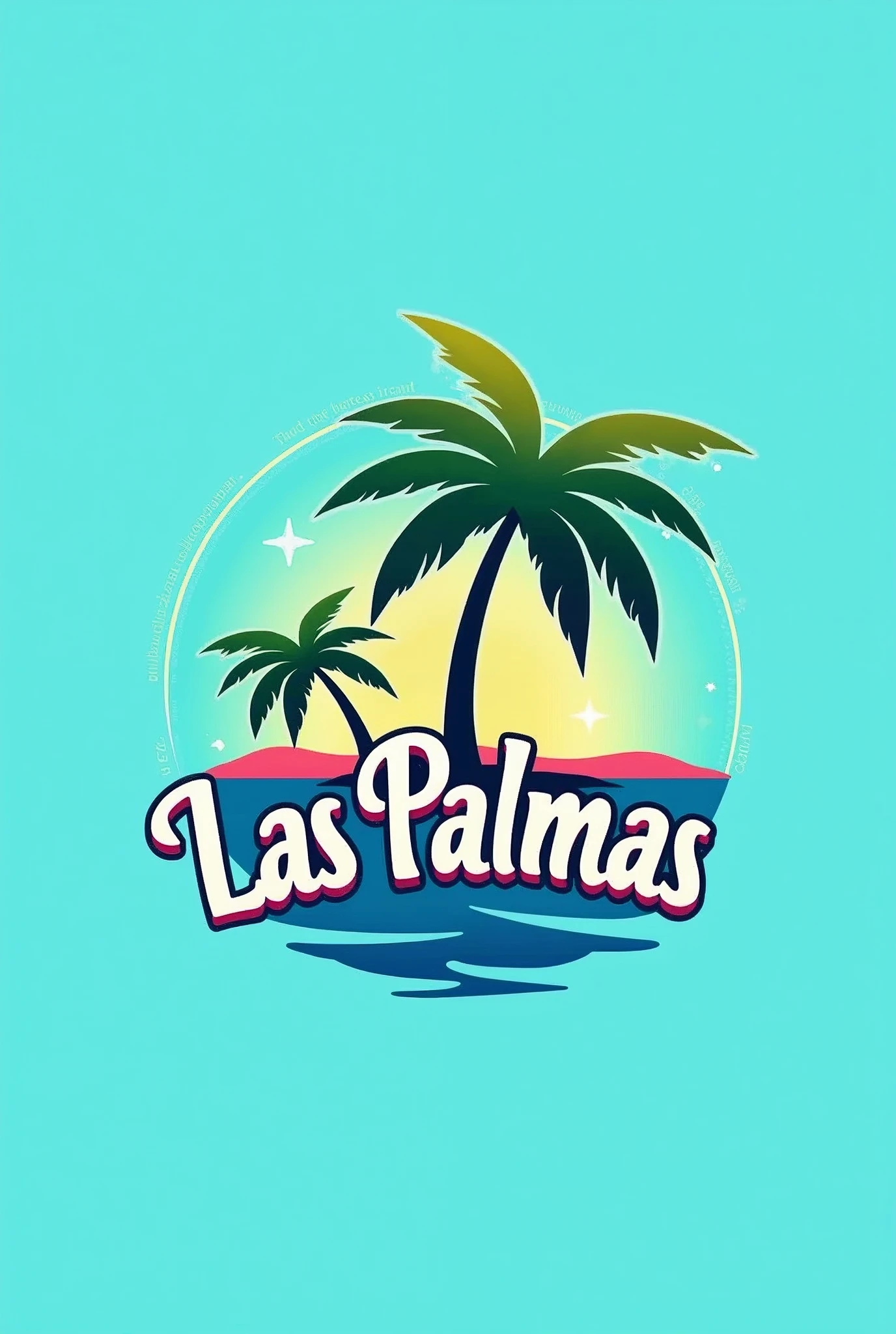 Make me a logo for my new shaved ice business that will be called: Las Palmas
