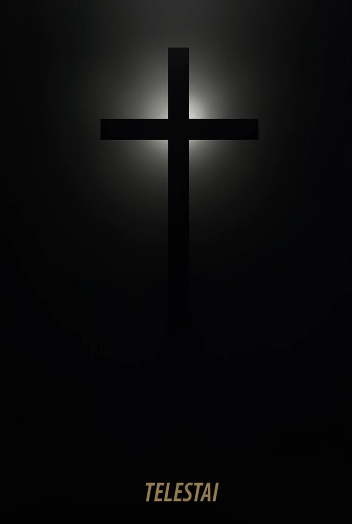 Black background cross with the name Tetelestai for Instagram