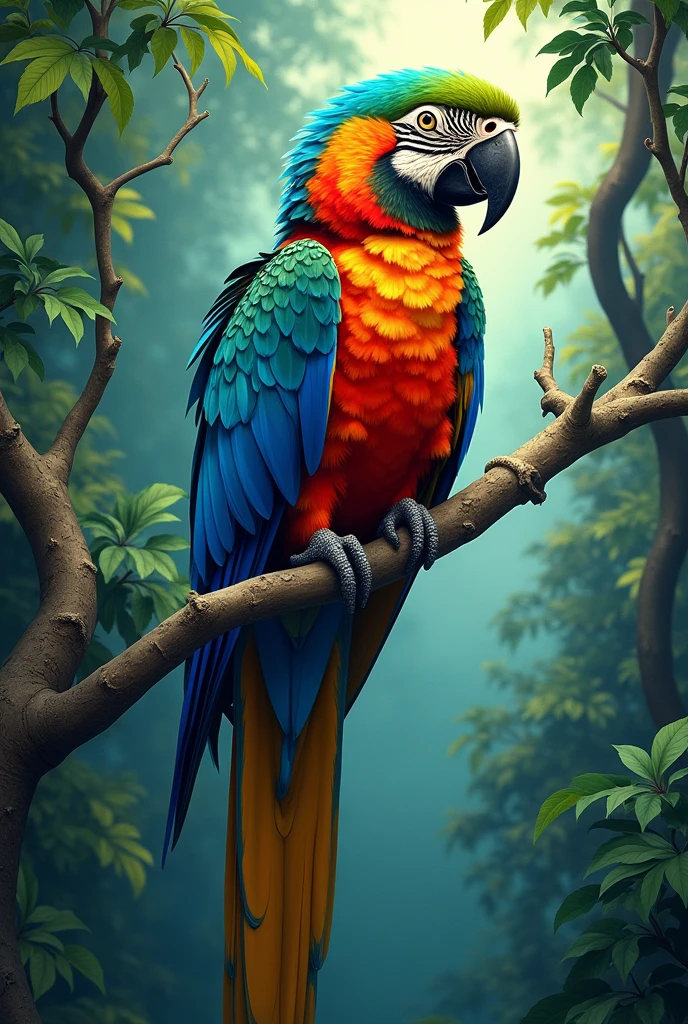 theme/style/model. Dreamshaper XL Lightening
Prompt. Raw insanely detailed,insanely realistic (((masterpiece)) 
photographic image of a colorful parrot sitting on top of a lush green 
forest, highly detailed digital painting, amazing detail digital art, 
photorealistic print of exotic, ethereal macaw, exquisite digital 
illustration, stunning digital illustration, very detailed digital 
painting, in stunning digital paint, detailed beautiful animals, 
stunning digital painting, digital art animal photo, ultradetailed 
digital painting, gorgeous digital image,Scale 9