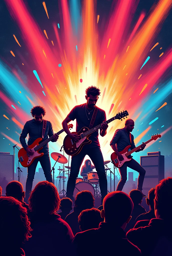 Music poster slide about pop music and drums and bass