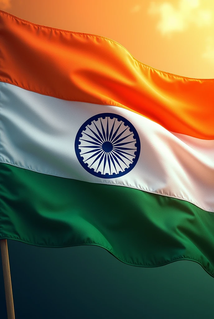 I want ai generated Indian flag 
With my name satish
And my photo 
