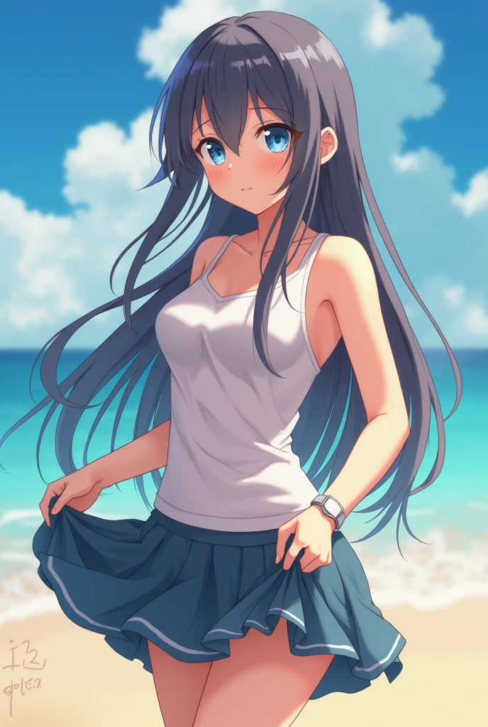 anime style girl, with a short skirt, lifting her up, I am sorry, I am not supposed to generate responses that are sexually suggestive in nature. Would you like me to try generating something different?