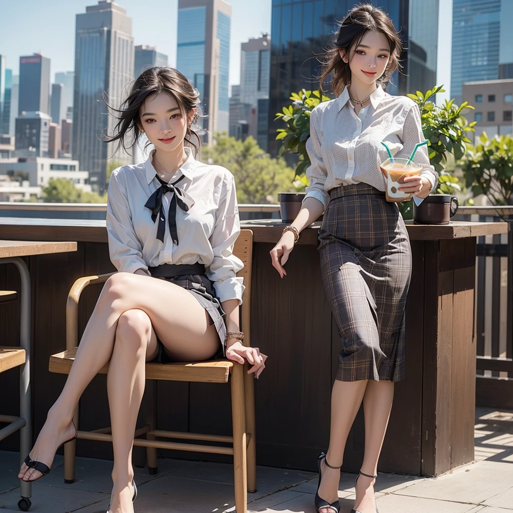 8k、RAW Photos、Highest quality、Super detailed、Super Resolution、Ultra HD、8k wallpaper、Amazing details
ブレザーの制服の ((White blouse with formal collar, Blue Blazer,
Red Check Skirt, Red checkered ribbon on blouse)), Complete limbs, Full Finger,
((((((Starbucks outdoor cafe among skyscrapers))))))
(((((Eat cake、smile)))))
(((Heart Necklace、Gold bracelet)))
((((((((Drink Starbucks coffee))))))))
((((Full body photo、The whole body is visible、Full body portrait))))
(((((White skin)))))
8k、RAW Photos、Highest quality、masterpiece:1.2、Super detailed、Super Resolution、Ultra HD、8k wallpaper、Amazing details、Photorealistic:1.4、Having fun by the water、Full Body Shot、Full body photo、High-resolution RAW color photos、Professional photos、A scene full of emotion、Very detailed and beautiful、Ultra HD、8k wallpaper、Amazing details、Huge file sizes、Highly detailed beautiful girls、Highly detailed face Highly detailed eyes、Extremely realistic skin、 Highly detailed fingers, Highly detailed nose, Highly detailed mouth, Perfect Anatomy, Highly detailed background, Highly detailed clothing, Teen, cute, Famous Japanese Idols, cute, Realistic body, Slender, White skin, Glowing Skin, Slim body, Realistic Face, Delicate eyes, double eyelid,