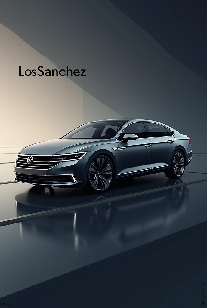 Logo with a modern Volkswagen car that says Los Sanchez that looks luxurious and attractive