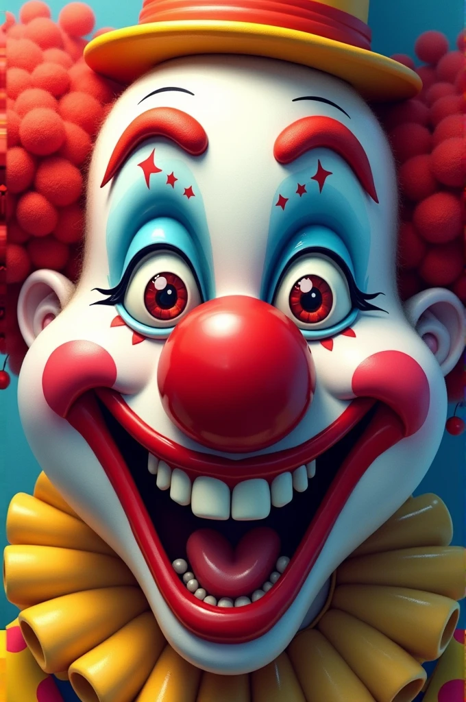 I want a clown face in full color
