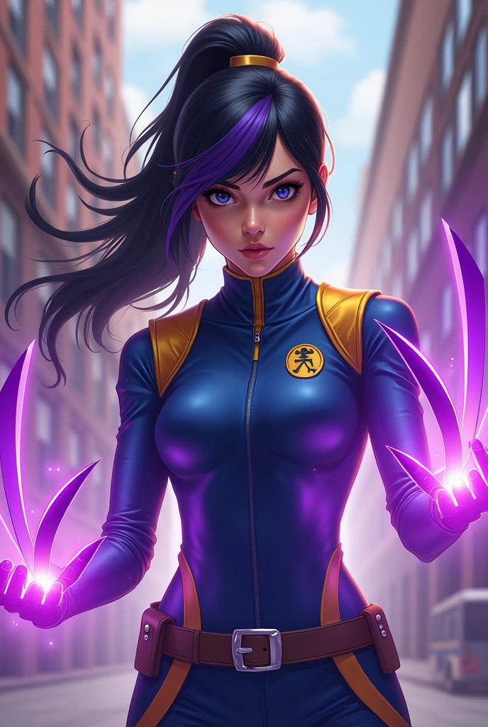 girl, superhero Hawkeye - Kate Bishop, combat stance, highly detailed, vibrant appearance, creative behavior, imaginative, , spontaneous, small breasts, sexi, naked breasts, topless, revealing, highest quality, skin texture, intricate details, (cinematic lighting), RAW photo, 8k, masterpiece,best quality,ultra-detailed,very detailed illustrations,extremely detailed,intricate details,highres,super complex details,extremely detailed 8k cg wallpaper