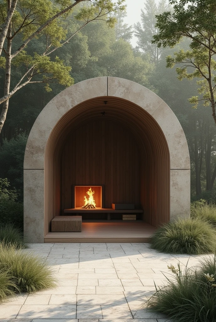 A wood-fired oven transformed into a small, smaller but more beautiful crematorium 