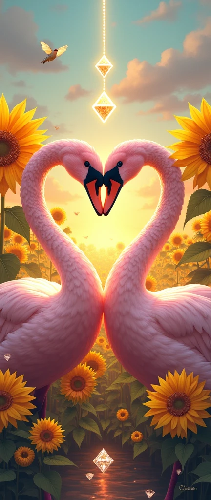 Archetypes:
Hummingbird Yellow sunflowers Diamonds Two pink swans forming a heart