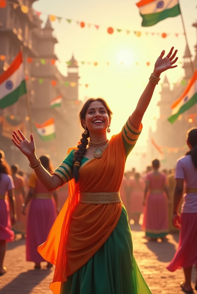 Generate the image of wishing Happy Independence (Indian) Day by the person named Prameya.
