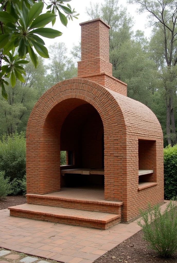 A wood-fired oven transformed into a small, smaller but more beautiful crematorium, of bricks