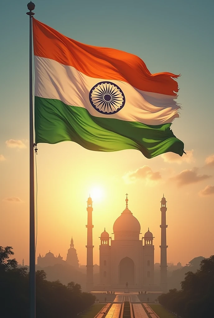 An Indian national flag, hoisted from Warfield and is shining brightly like the future of India