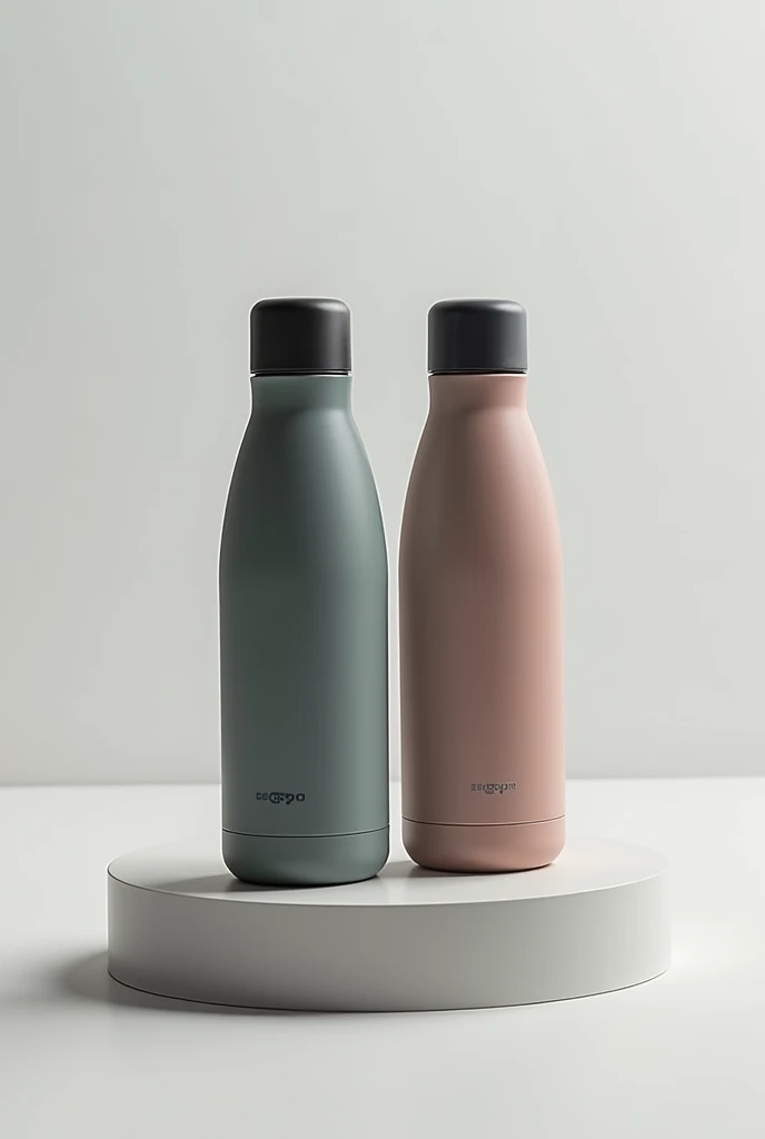 Thermos for drinks with two different compartments for two different drinks in the same container