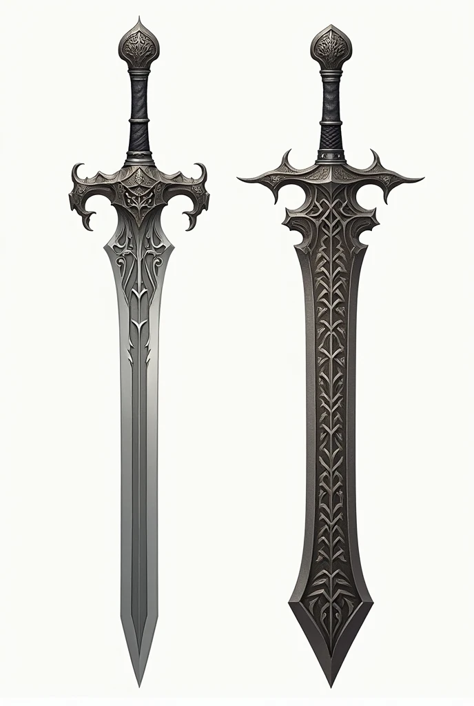 Create a short sword with elven carvings. And another with dwarven carvings from Dungeons and Dragons.