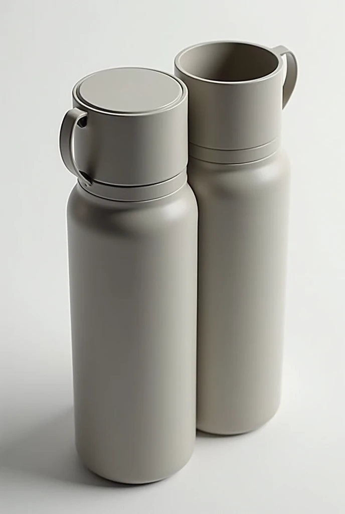 Thermos for drinks with two different compartments for two different drinks in the same container

