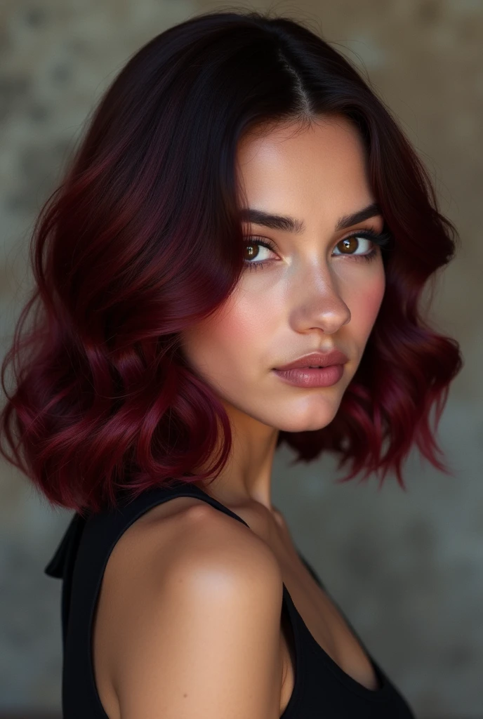 Create a burgundy highlight