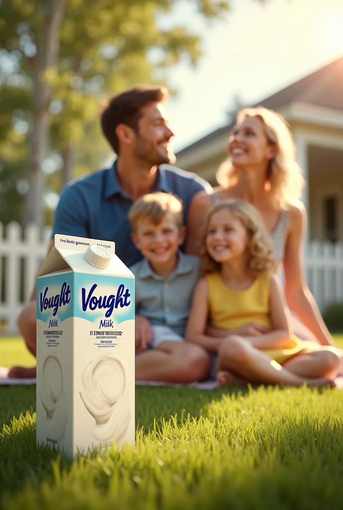 Create an advertisement for Vought Milk from The Boys 

