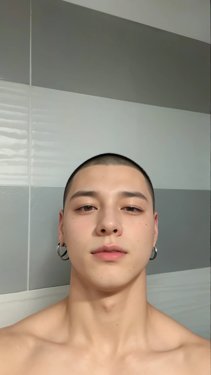 jungkook from bts, buzz cut, shaved head