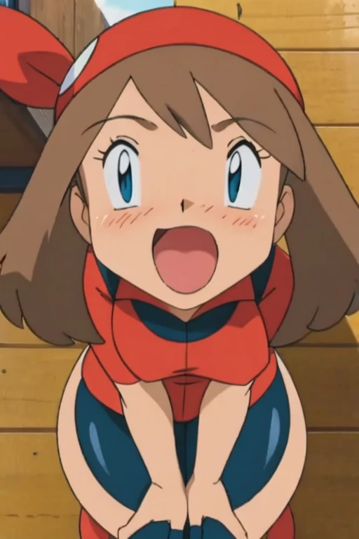 Big chest, chest, Tongue out, whole body,Thighs,accurate, Light blush, Large Breasts, sitting,Looking up,lick,valley