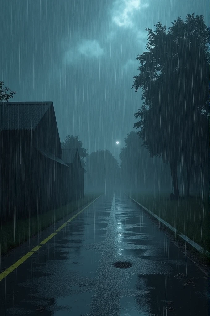 rain pouring down