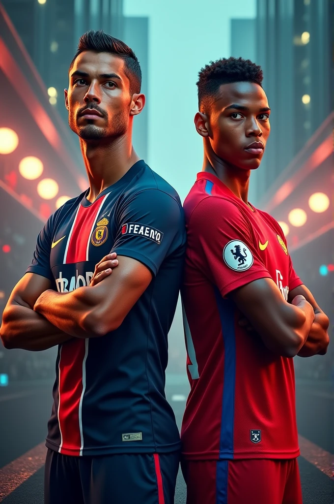 Cristiano Ronaldo with Mbappe