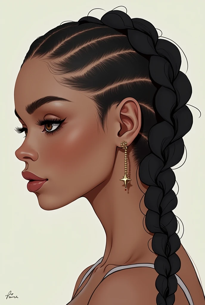 me with braids 
