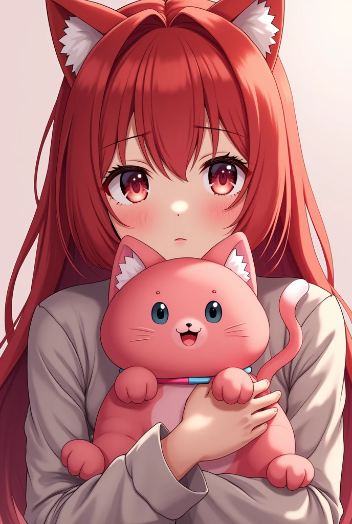 A redhead anime woman showing her beautiful pink pussy 
