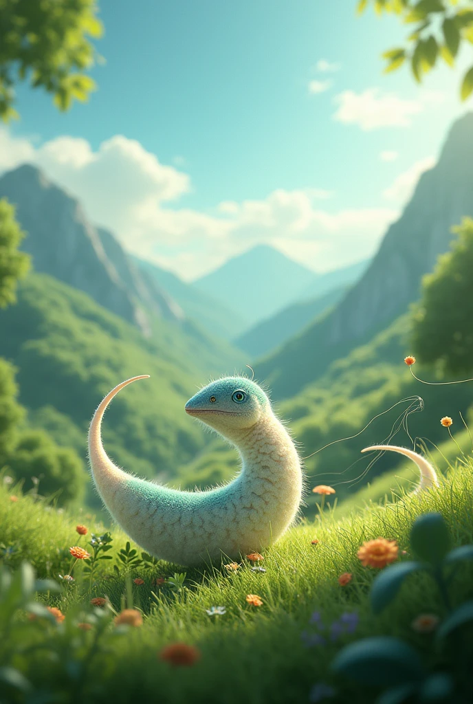 Silkworm weaving on planet earth