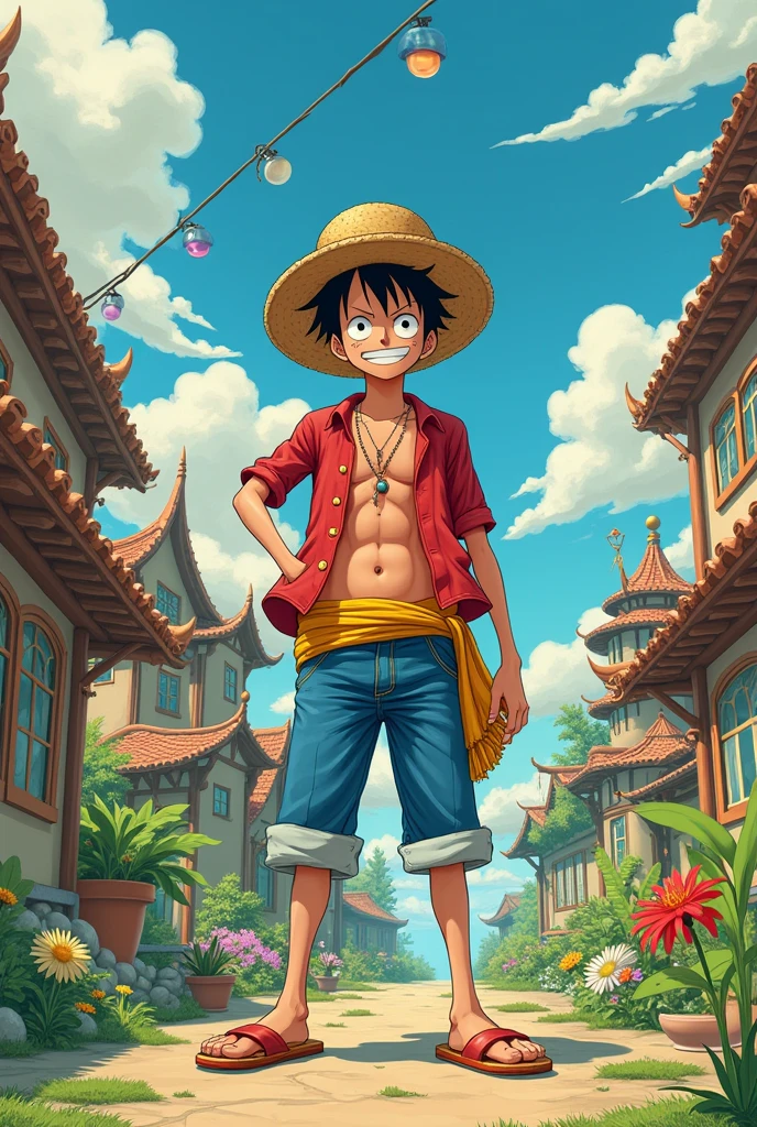 one piece,Luffy,Ghibli style,high resolution