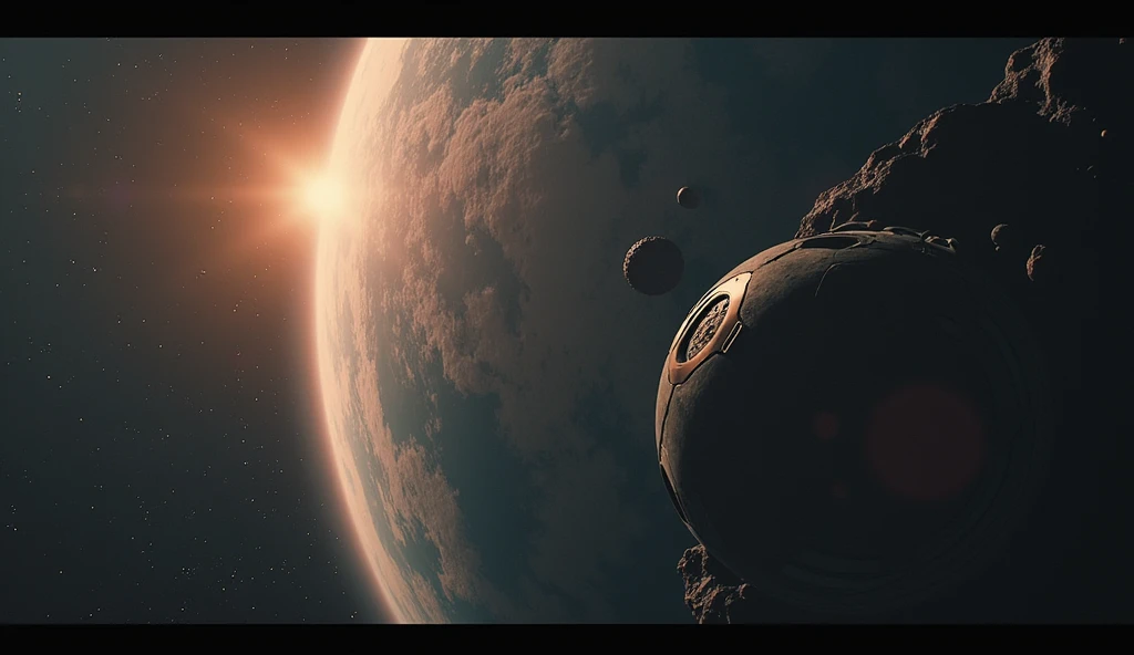 Screengrab from cinematic, photography, futuristic space opera film called "genesis", shot with Phase One XF IQ4