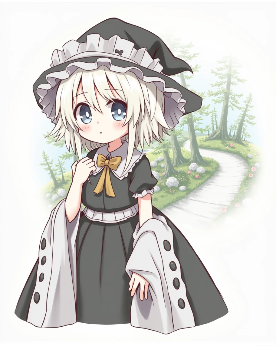 a little witch lost in the woods, anime simple style