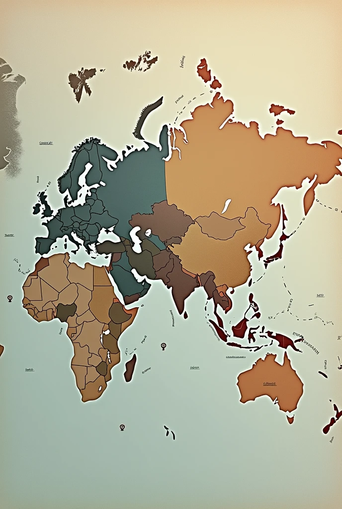 Conceptual map of territorial losses due to war