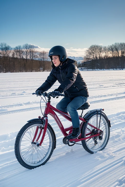 Glide through the snowy fields on a tricycle