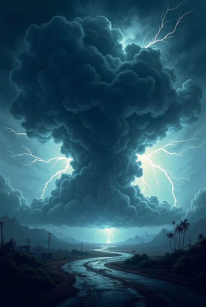 Generate an image of a storm as a company logo