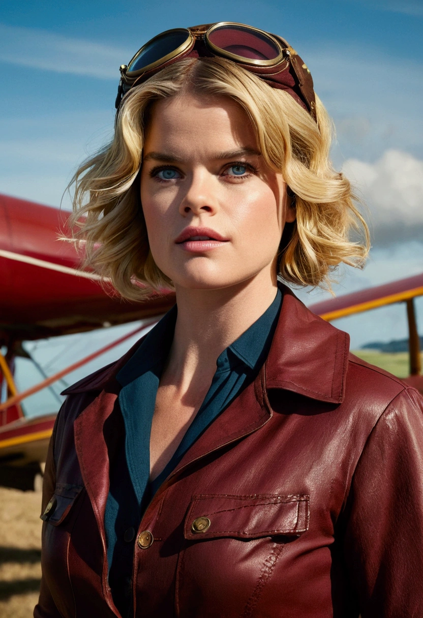 Alice Eve as Amelia Earhart.
