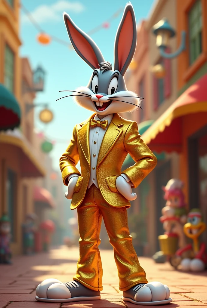 Bugs Bunny(Warner Bros)Wearing A Gold Suit And Pants