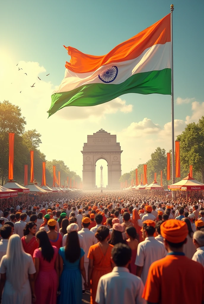 CREATE A IMAGE OF INDIAN INDEPENDENCE DAY 