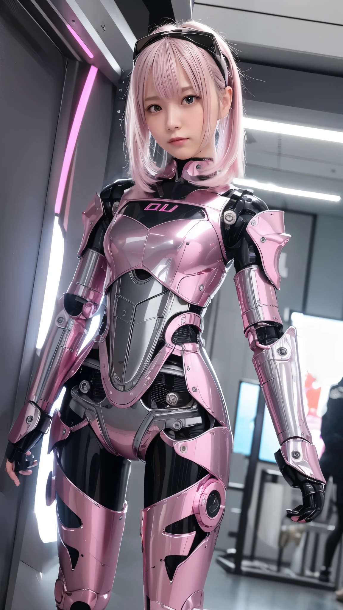 Full body like,(((Perfect girl portrait shoot))), ((Extremely long curly fluorescent cyberpunk hair)), Best image quality, Masterpiece, Super high resolution, (Fidelity:1.4), Photo, (((1 girl))) Dim, Darkness, Movie, (Translucent futuristic black clothing and costumes:1.5), (Translucent clothes:1.4), ((Cyberpunk)), cyber outfit, ((robot)), Apocalypse, Futuristic, (((Oversized hanging breasts))), ((Perfect and distinct facial features)), ((Portrait)), (((dynamic shot))), ((Perfect body)), ((Award-winning ultra-realistic photos)), (((Extremely tight reflective translucent latex))), Pastel textured colored background, Colourful, vibrant, ((Gorgeous perfect color reflective eyes)), (Spherical flying robot)), ((Soap and bubbles))Top quality, Masterpiece, 超高分辨率, (Photorealistic: 1.4), RAW photo, 1 Cyberpunk Girl, Glossy glossy skin, 1 mechanical girl, (hyper realistic detailed)), (((Full body shot))), Global illumination, Contrast, Shadows, Octane rendering, 8K, ultrasharp, raw skin, metal, Intricate Ornament Details, Japan Details, very complex details, Realistic light, CGSoation trend, Facing the camera, neon light detail, Mechanical limbs, Blood vessels connected to the tube, Mechanical vertebrae attached to the back, mechanical cervical attachment to the neck, wires and cables connecting to head, gundam, Small LED lamps.(RAW photo:1.2),camel-toe,Pink latex jumpsuit,Hollow-out on,Holt collar, latex shiny,tight-fitting,sweat leggs,White liquid, Pink body, wearing atsuko kudo latex outfit, wearing tight suit, Smooth pink skin, catsuits, Wearing latex, shiny plastic, shiny metallic glossy skin, The color of pink glow, latex outfit, chrome bodysuit, cyberpunk glossy latex suit, Shiny, futuristic glossy latex suit,spread their legs,M-shaped legs,angry look,sullenness,Irritated,white liquid all over body,Full body like,