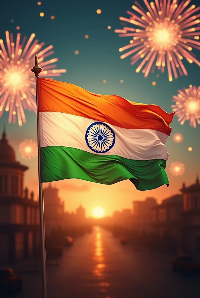 Create a Independence Day of India photo with best wishes from Atopic Dermocare logo 