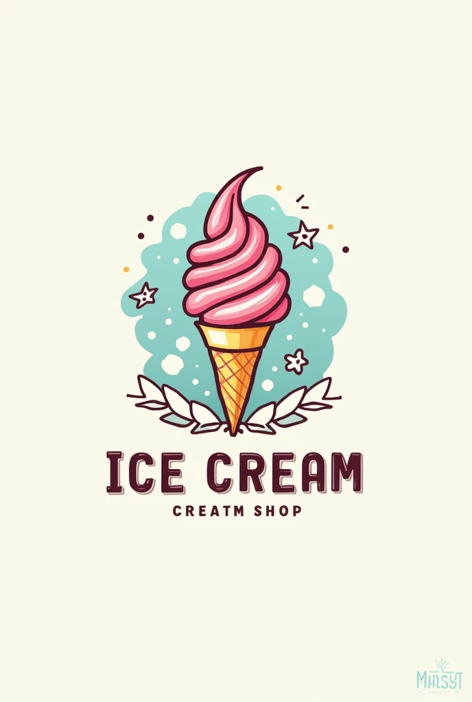 Art Ice Cream Shop Logo