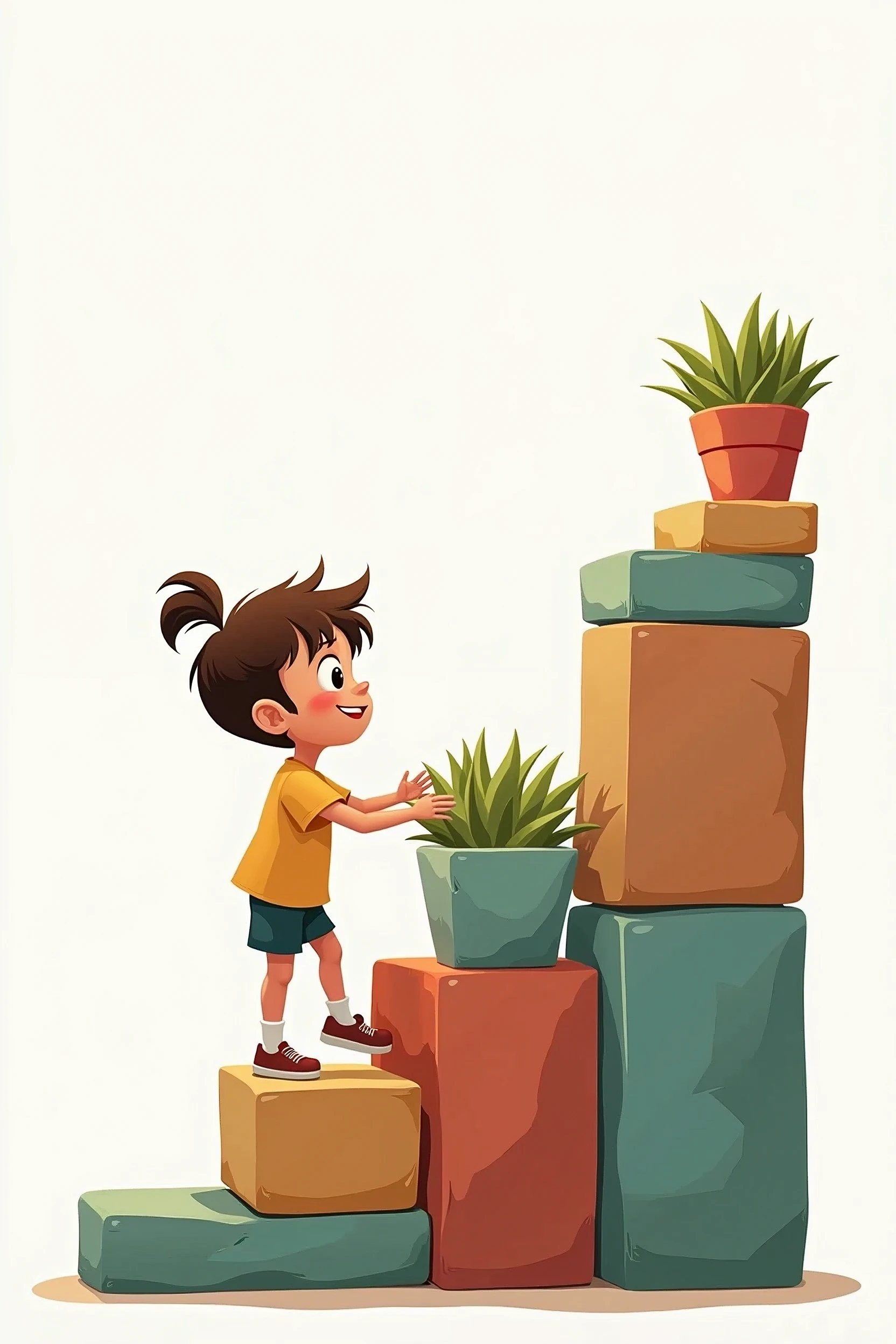 To have the child stand on a higher step 