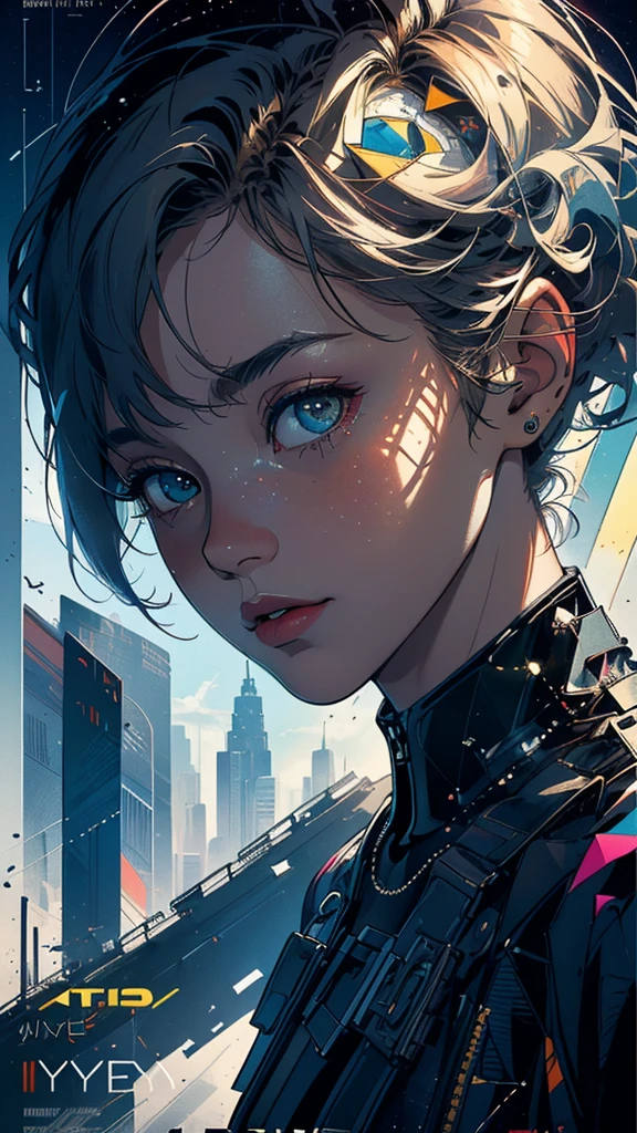 (((masterpiece, highest quality))),(((solo:1.2))),(((1girl:1.2))),32k wallpaper, very detailed, poster, vintage science fiction,(((((geometric cinematic movie poster))))), (bauhaus), shape,(((abstract))),(mid century modern),movie poster,(((((portfolio))))),(((((Close-up))))),(((((bust up))))),((((more various angle)))),(((highlight))),Vast landscape,((((heterochromia)))),(((complete. detailed face))),(((Extremely talented))),(((most complecated machine))),((Overall colorfully)),