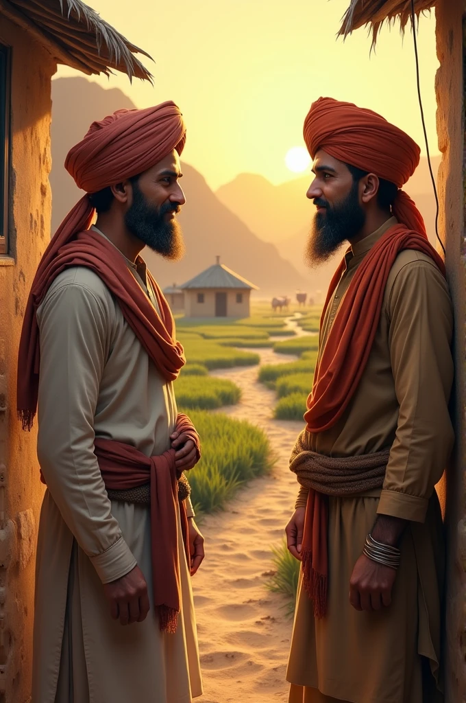 punjabi village two men talk about freedom