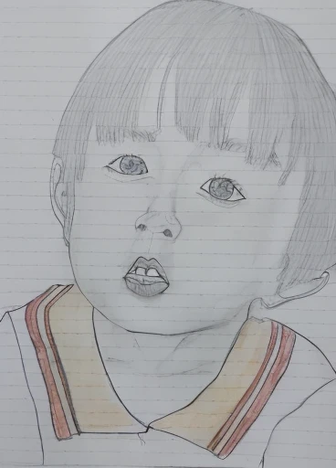 Realistic color photography style、Smiling emphasizes nasolabial folds. Make the chin a little thinner and accentuate the nasolabial folds.、I want it to look more like a color photograph...........。3 year old boy, Xu々To、Clearly visible、Emphasizes deep nasolabial folds from nose to mouth、Generate left and right dimples、Show me your beautiful smile.。Make your eyes look cute with double eyelids.more more more、Generate a color photo。Please make it live-action。Propping my cheek with my right hand、Lost in thought。
