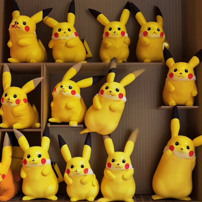 ((best quality)), ((masterpiece)), (detailed),race,Lots of Pikachu,Pikachu packed tightly together,Countless Pikachu,A screen full of Pikachu,Dead Heat