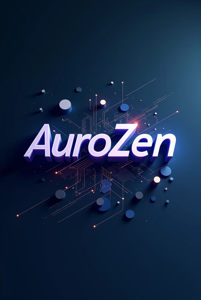 A high-resolution 3D image with the full name AuroZen and a background that references a service offered.