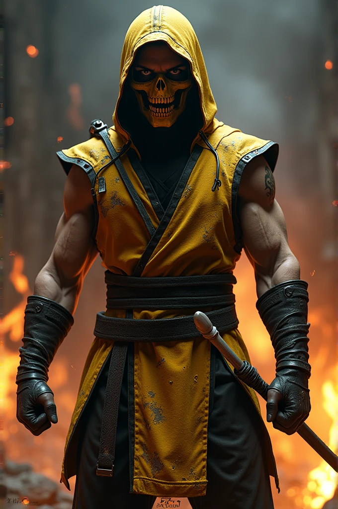 Create an image of Scorpion from Mortal Kombat