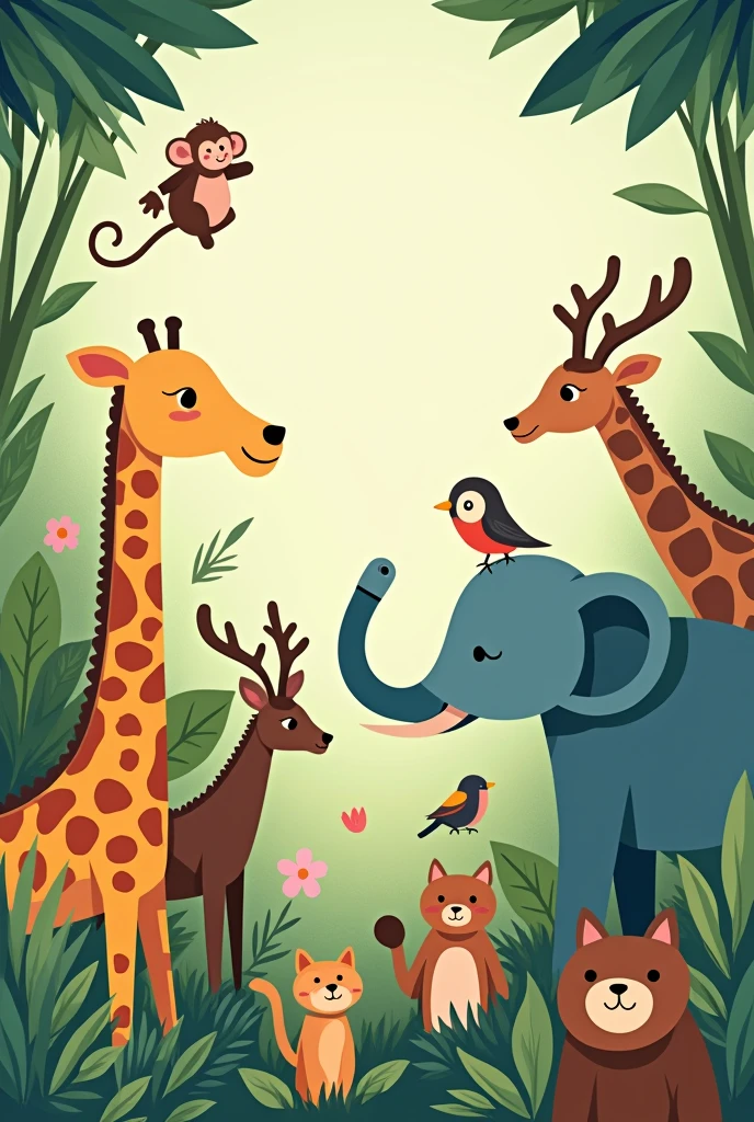 we have wild animals around us
Animals , earth , easy , illustration, humans , jungle , monkey , giraffe , elephants, deer , dogs , birds , dogs , cats , bear , beautiful, illustration art , simple illustration , easy to draw