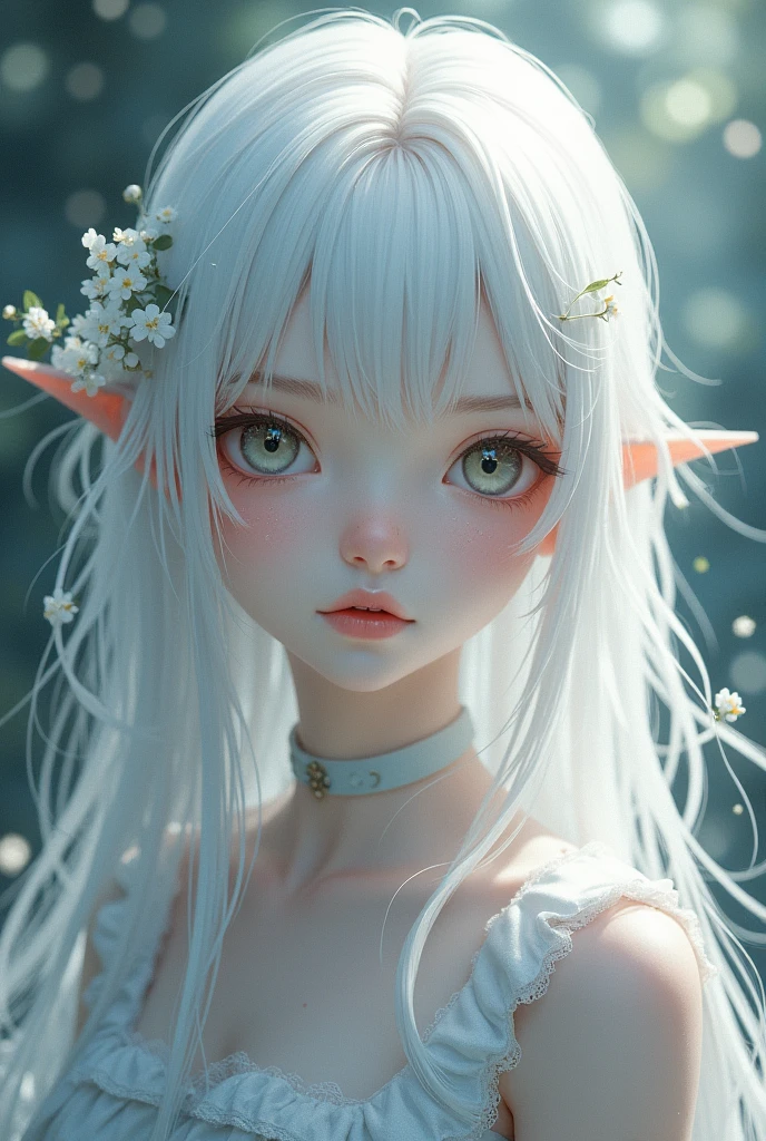 anime character with white hair