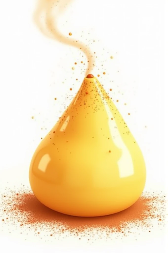 A corn custard with cinnamon powder made on a transparent background and the image of the custard is animated(drawing)